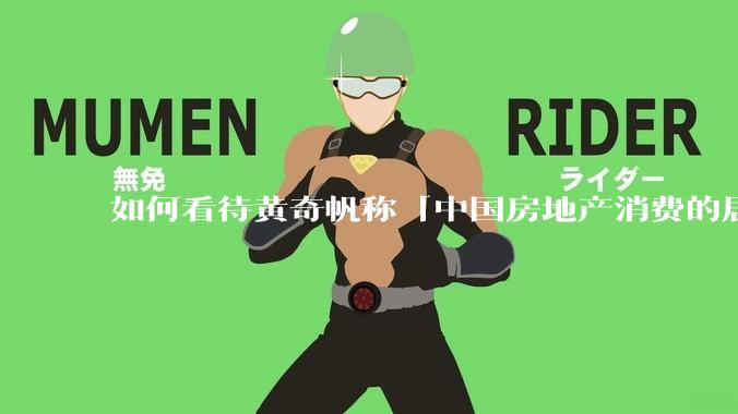 如何看待黄奇帆称「中国房地产消费的居民负债占家庭收入比重达 137.9% ，需调整抑制消费政策」？